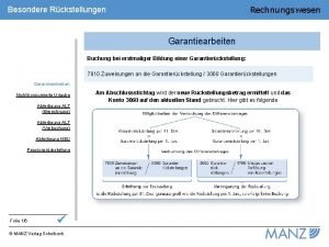 Rechnungswesen Besondere Rckstellungen Garantiearbeiten Buchung bei erstmaliger Bildung