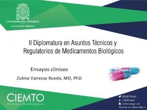 Ensayos clnicos Zulma Vanessa Rueda MD Ph D