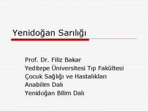 Yenidoan Sarl Prof Dr Filiz Bakar Yeditepe niversitesi