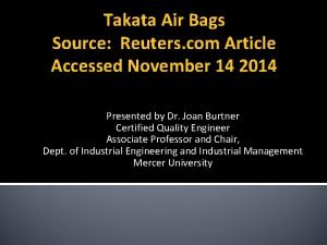Takata Air Bags Source Reuters com Article Accessed