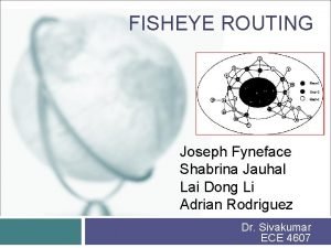 FISHEYE ROUTING Joseph Fyneface Shabrina Jauhal Lai Dong