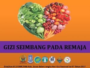 GIZI SEIMBANG PADA REMAJA Disajikan di 10 SMPSMA