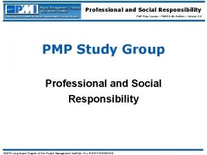Professional and Social Responsibility PMP Prep Course PMBOK