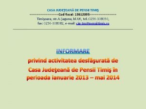 Casa judeteana de pensii timis