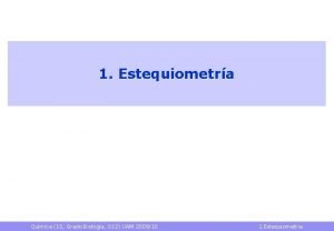 Estequiometra
