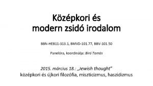 Kzpkori s modern zsid irodalom BBNHEB 11 313