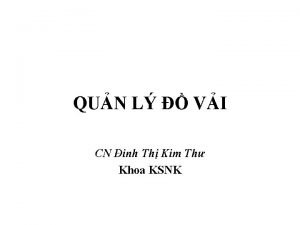 QUN L VI CN inh Th Kim Th