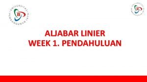 Persamaan ketergantungan linier dan ketidakkonsistenan Persamaan ketergantungan linier dan ketidakkonsistenan