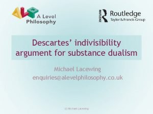 Indivisibility argument for substance dualism