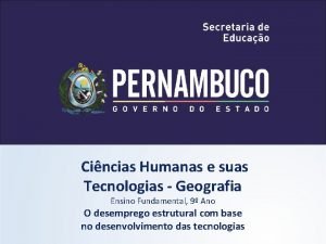 Cincias Humanas e suas Tecnologias Geografia Ensino Fundamental