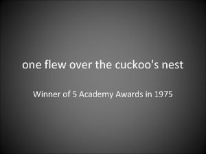 One flew over the cuckoo's nest martini