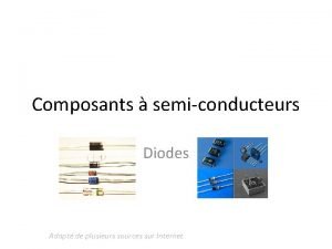 Composants semiconducteurs Diodes Adapt de plusieurs sources sur