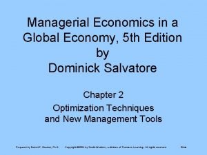 Managerial Economics in a Global Economy 5 th