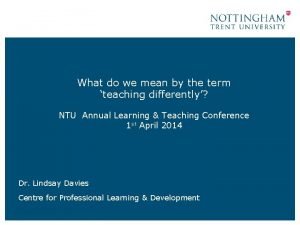 Teaching term Teaching term