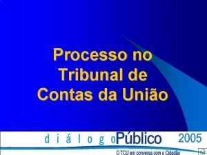 Processo no Tribunal de Contas da Unio Noes