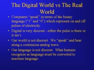 Real world vs digital world