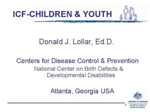 ICFCHILDREN YOUTH Donald J Lollar Ed D Centers