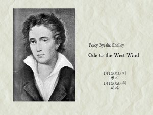 Percy Bysshe Shelley Ode to the West Wind