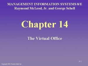 MANAGEMENT INFORMATION SYSTEMS 8E Raymond Mc Leod Jr