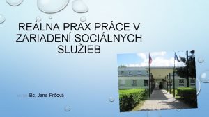 RELNA PRAX PRCE V ZARIADEN SOCILNYCH SLUIEB AUTOR