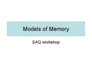 Working memory model saq