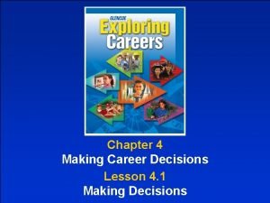 Lesson 4 decision making skills