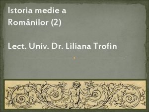 Istoria medie a Romnilor 2 Lect Univ Dr