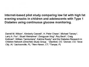 Internetbased pilot study comparing low fat with high