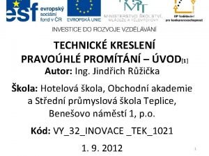 TECHNICK KRESLEN PRAVOHL PROMTN VOD1 Autor Ing Jindich