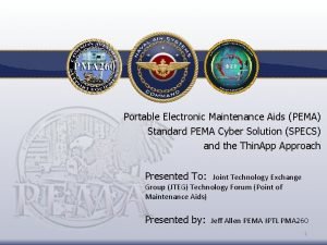 Portable electronic maintenance aid