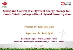 Sizing and Control of a Flywheel Energy Storage