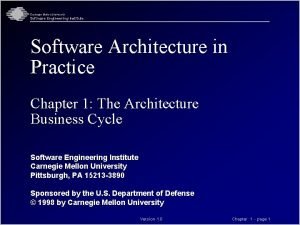 Carnegie mellon software architecture
