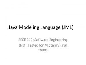 Java modeling language