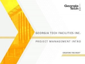 Georgia tech project management