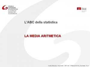 Media aritmetica scuola primaria