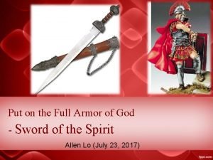 Armor of god sword