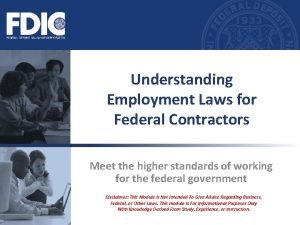Understanding Employment Laws for Federal Contractors Meet the