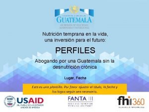 Nutricin temprana en la vida una inversin para