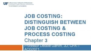 Difference between job order costing and process costing Difference between job order costing and process costing