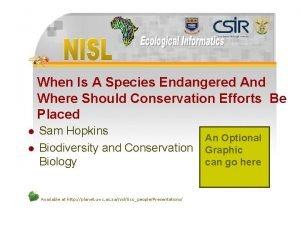 Conclusion for endangered species