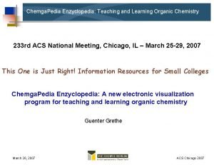 Chemga Pedia Enzyclopedia Teaching and Learning Organic Chemistry
