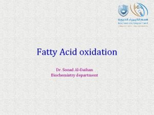 Beta oxidation