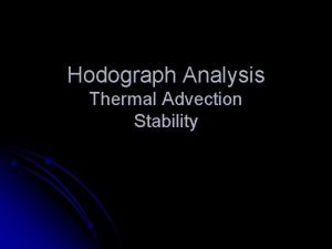 Hodograph Analysis Thermal Advection Stability Geostrophic Thermal Wind