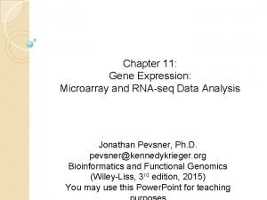 Chapter 11 Gene Expression Microarray and RNAseq Data