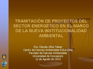 TRAMITACIN DE PROYECTOS DEL SECTOR ENERGTICO EN EL