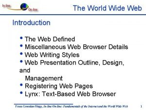 Difference between www and internet