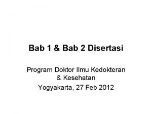 Bab 1 Bab 2 Disertasi Program Doktor Ilmu