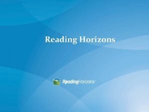 Reading horizons phonetic skills