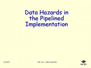 Handling data hazards