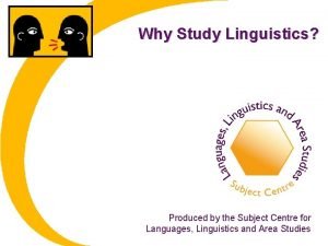 Linguistics subject